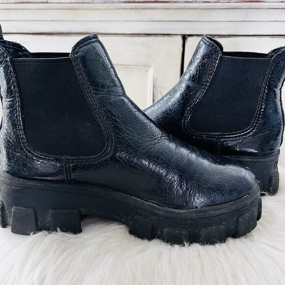 Circus NY by Sam Edelman Darielle Lug Sole Chelsea Boots Platform Goth -Size 7.5 - Picture 4 of 8